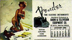 Fender Guitars 1952 calendar
